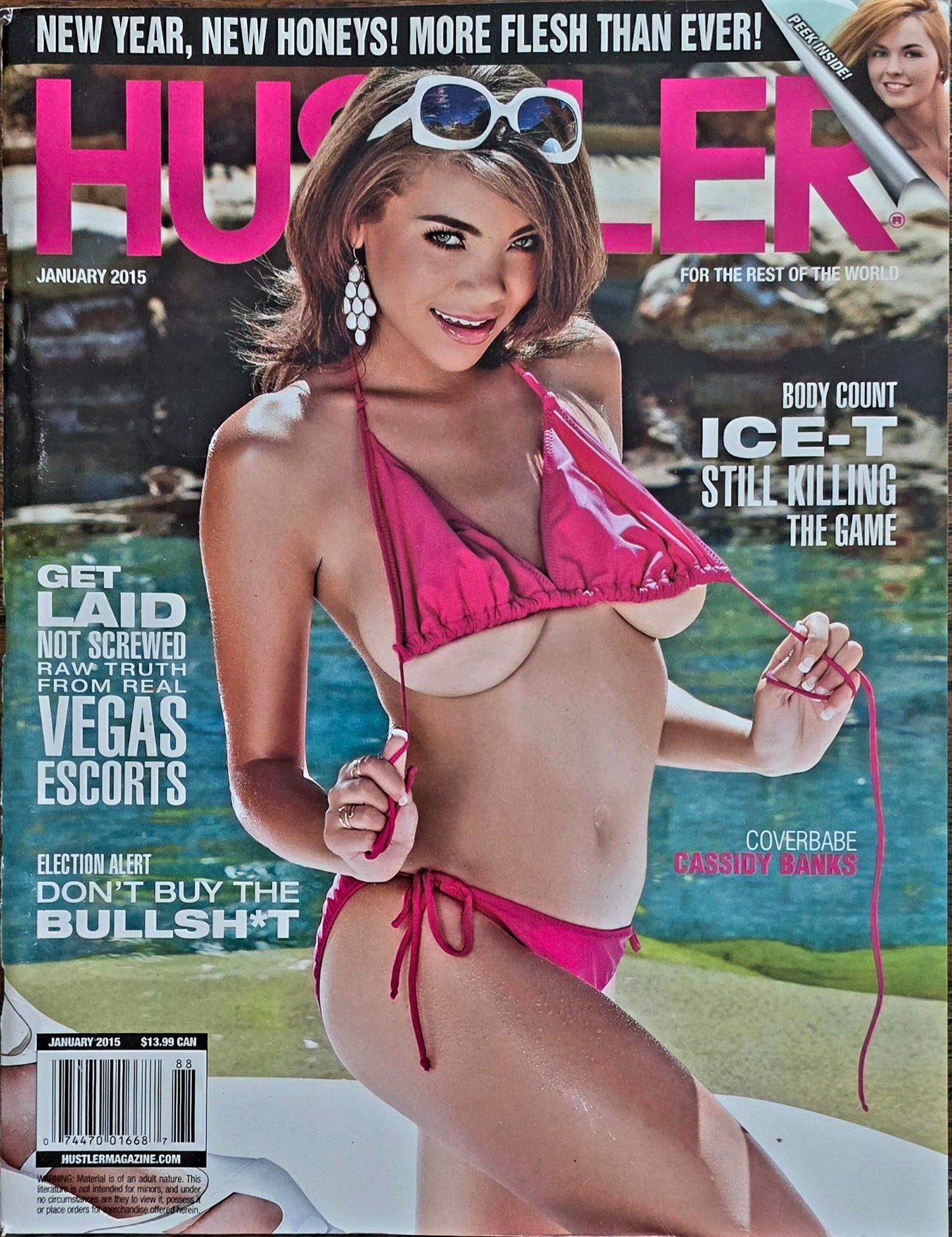 HUSTLER January 2015 Vol 41 #8 Very good condition- Men's Adult Glamour