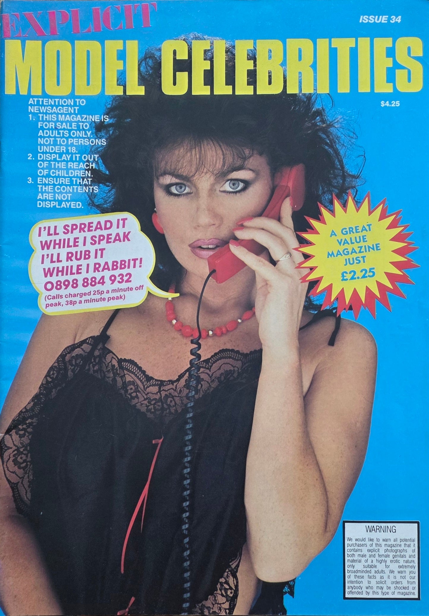 Vintage Explicit MODEL CELEBRITIES #34 Excellent condition- Men's Adult Glamour