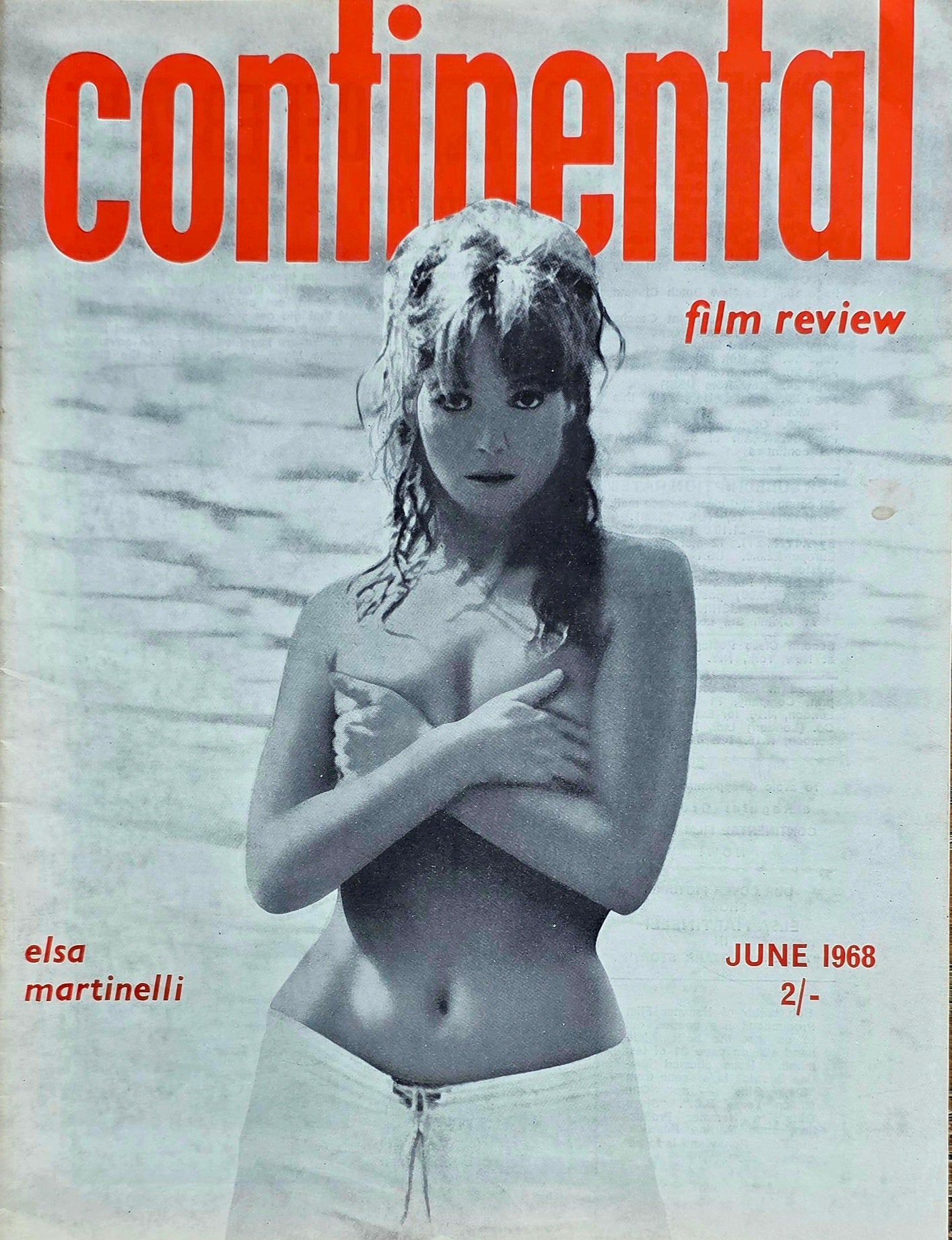Vintage CONTINENTAL FILM REVIEW June 1968 - Good condition- Film