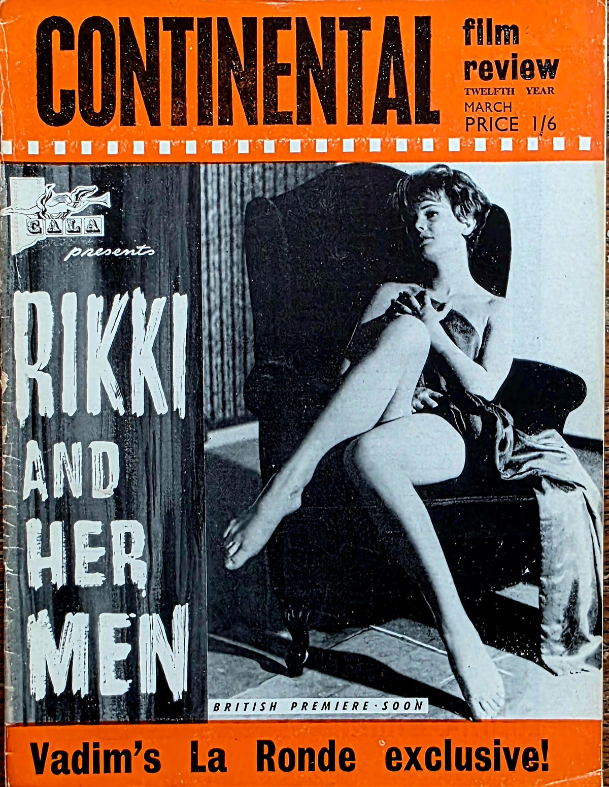 Vintage CONTINENTAL FILM REVIEW January 1963 Good condition- Film