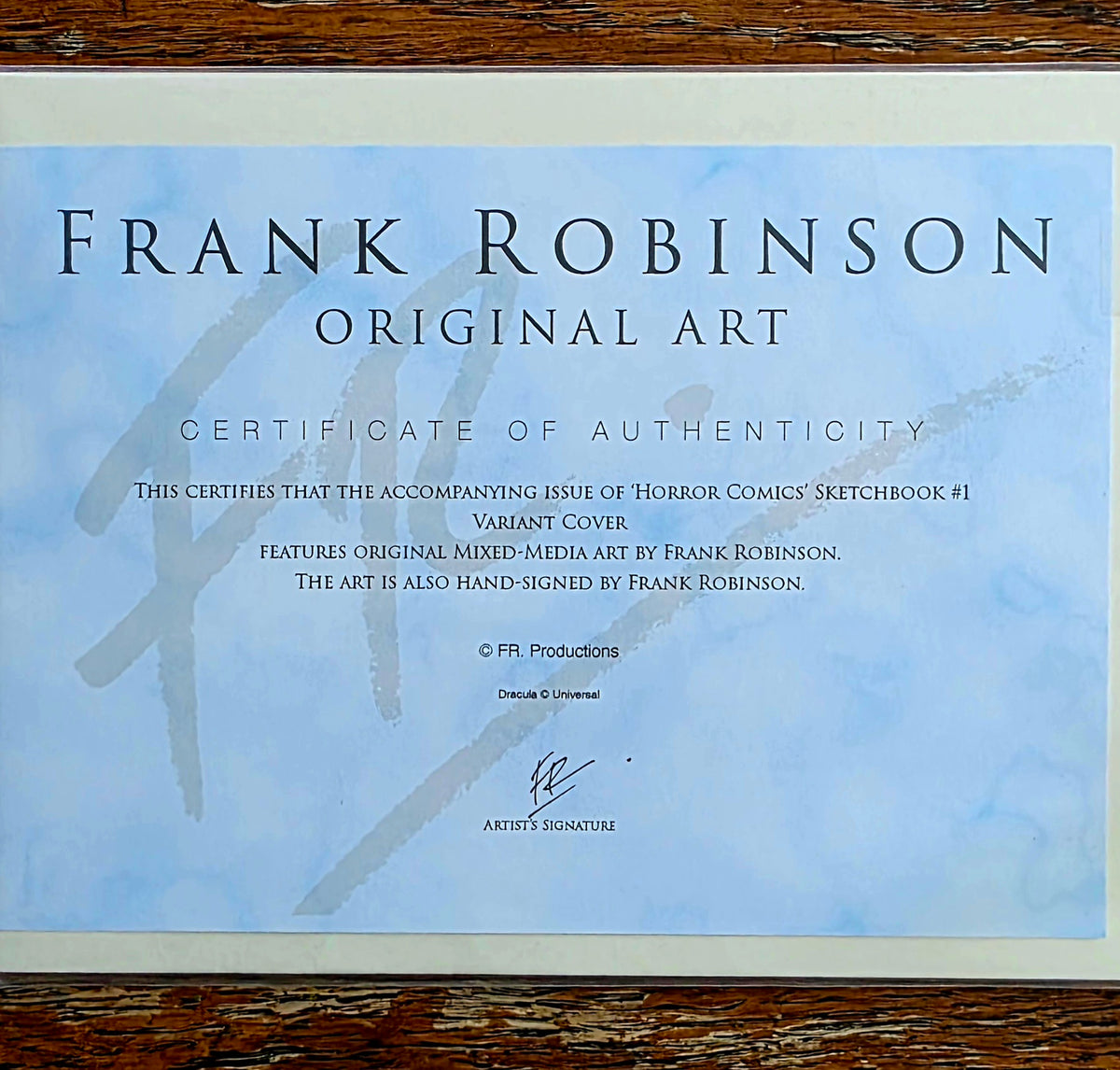 Adult Comic/Graphic novel- HORROR COMICS Sketchbook Bela Lugosi DRACULA FRANK ROBINSON ORIGINAL ART Excellent condition - Adult Comic/Graphic novel