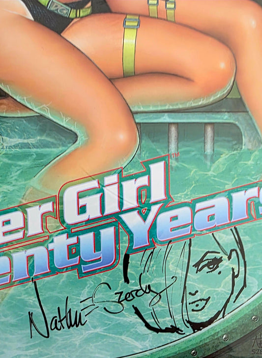 Adult Comic/Graphic novel- DANGER GIRL Twenty Years Signed by NATHAN SZERDY Excellent condition - Adult Comic/Graphic novel