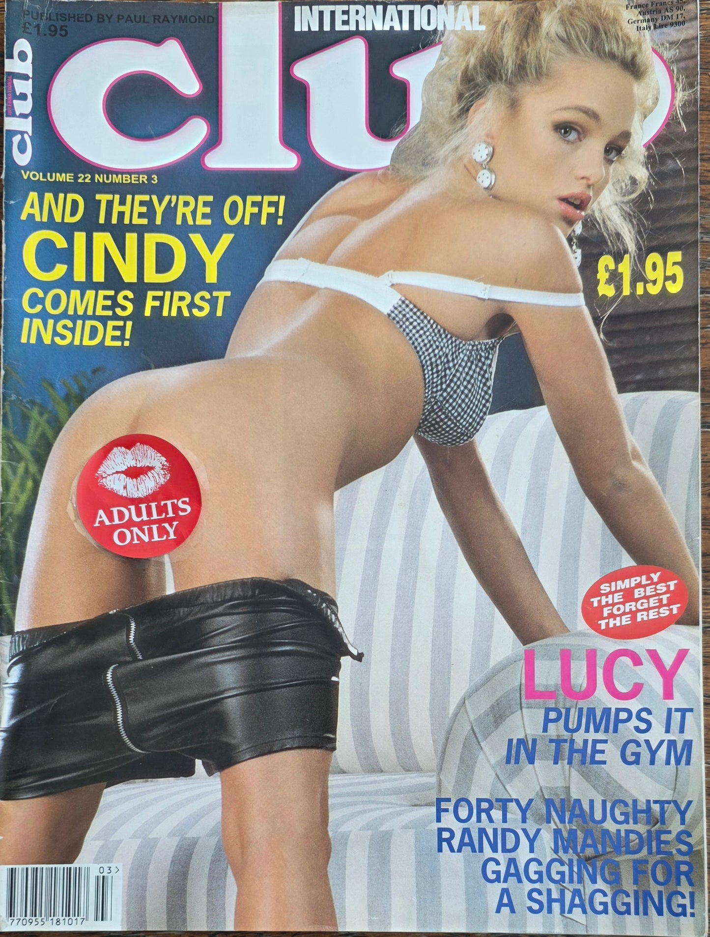 Vintage International CLUB Vol 22 no 33 Excellent condition- Men's Adult Glamour