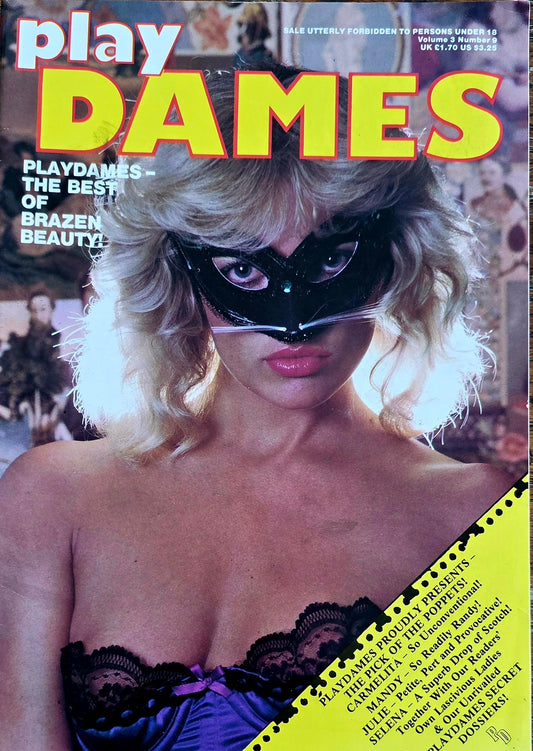 Vintage PLAY DAMES Vol 3 No.9 Excellent condition- Men's Adult Glamour