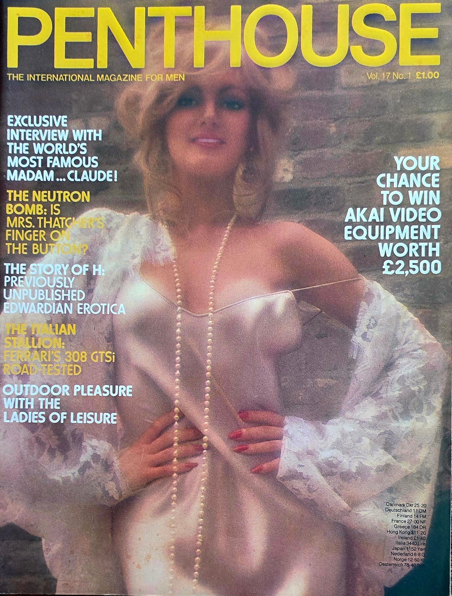 Vintage Penthouse Vol 17 #1 Very Good condition- Men's Adult Glamour