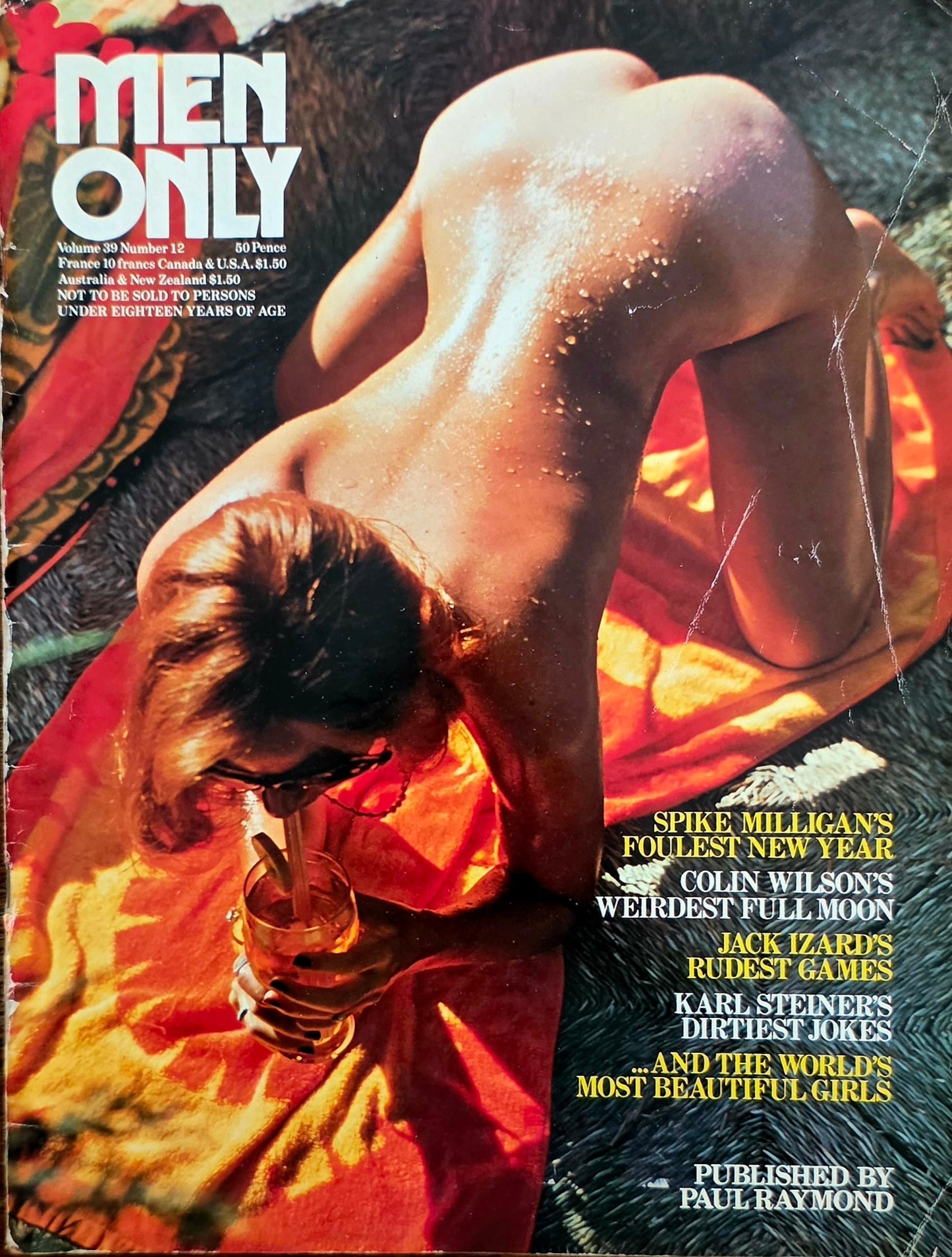 Vintage MEN ONLY Vol 39 #12 Fair condition- Men's Adult Glamour