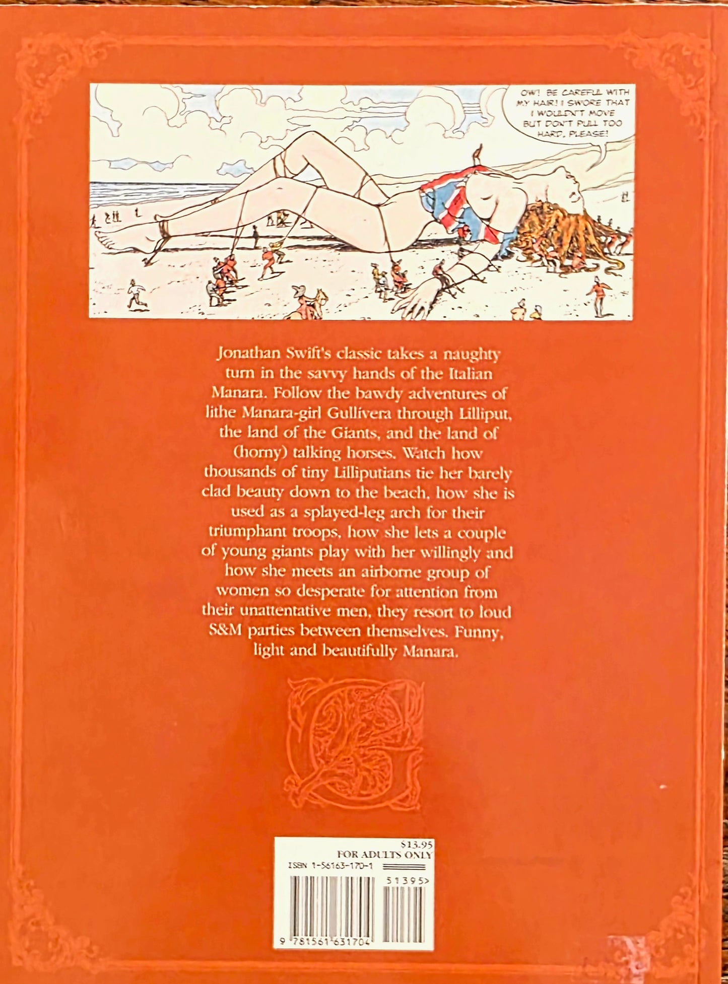 Vintage Graphic Novel- Gullivera by MANARA - Eurotica-  Excellent condition- Adult Graphic Novel