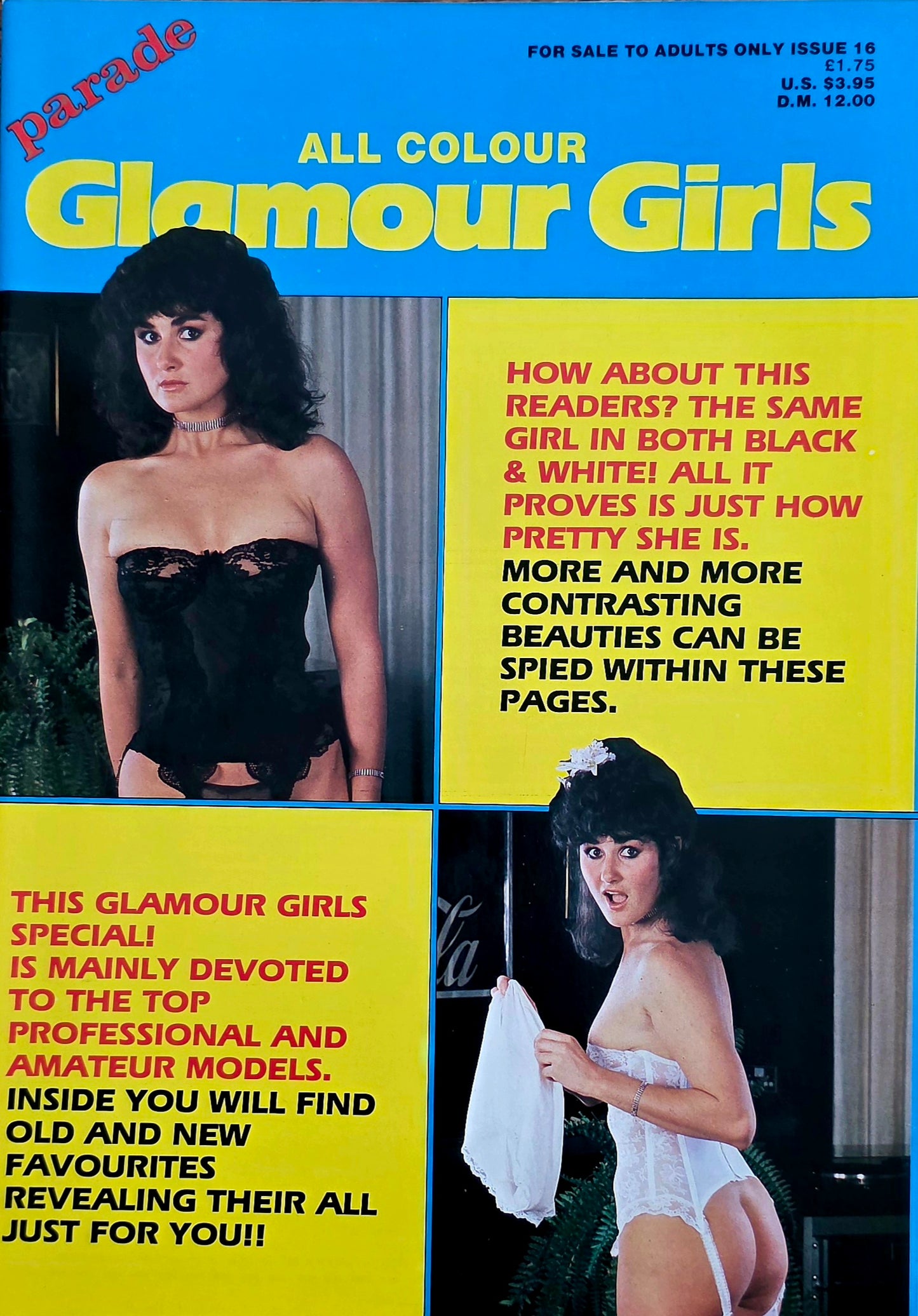 Vintage Parade All Colour GLAMOUR GIRLS #16 Excellent condition- Men's Adult Glamour