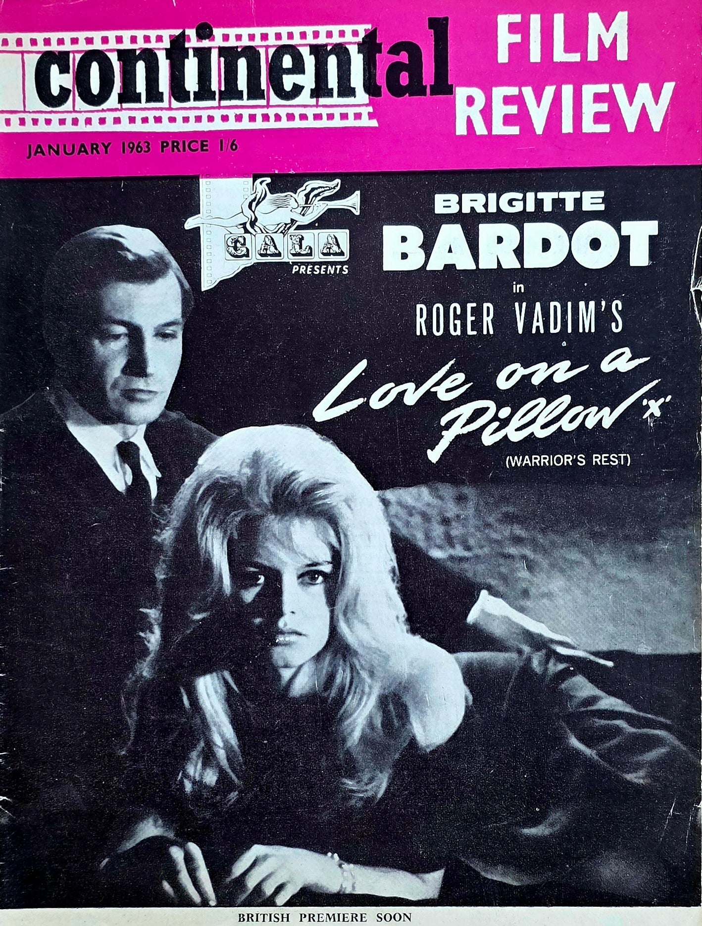 Vintage CONTINENTAL FILM REVIEW January 1963 -  Good condition- Film