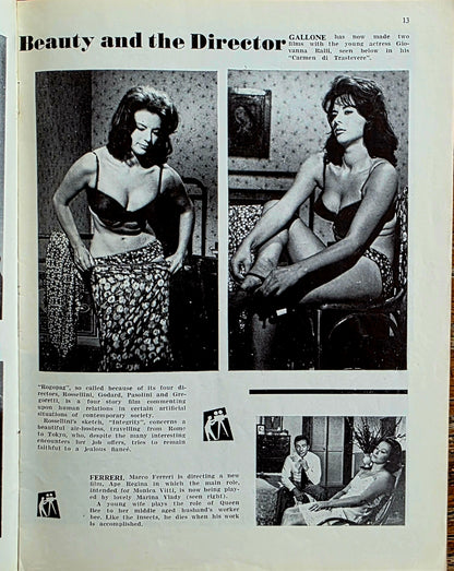Vintage CONTINENTAL FILM REVIEW January 1963 -  Good condition- Film