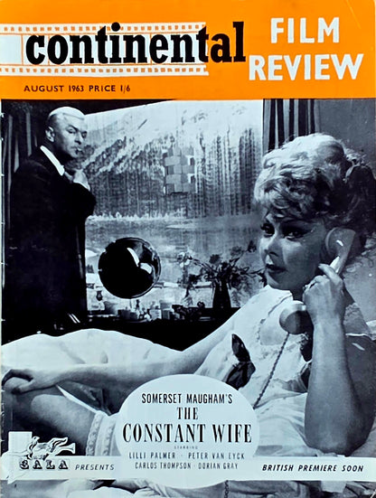 Vintage CONTINENTAL FILM REVIEW August 1963 -  Good condition- Film