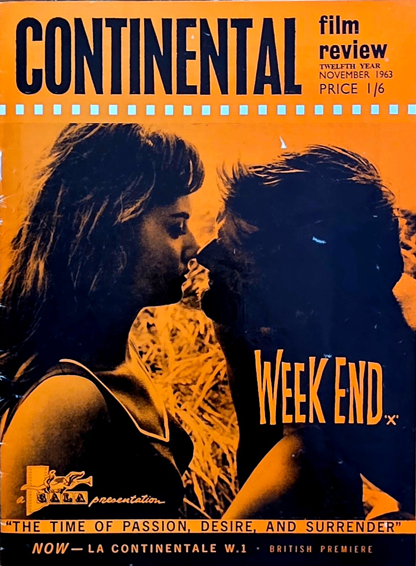 Vintage CONTINENTAL FILM REVIEW November 1963 -  Good condition- Film