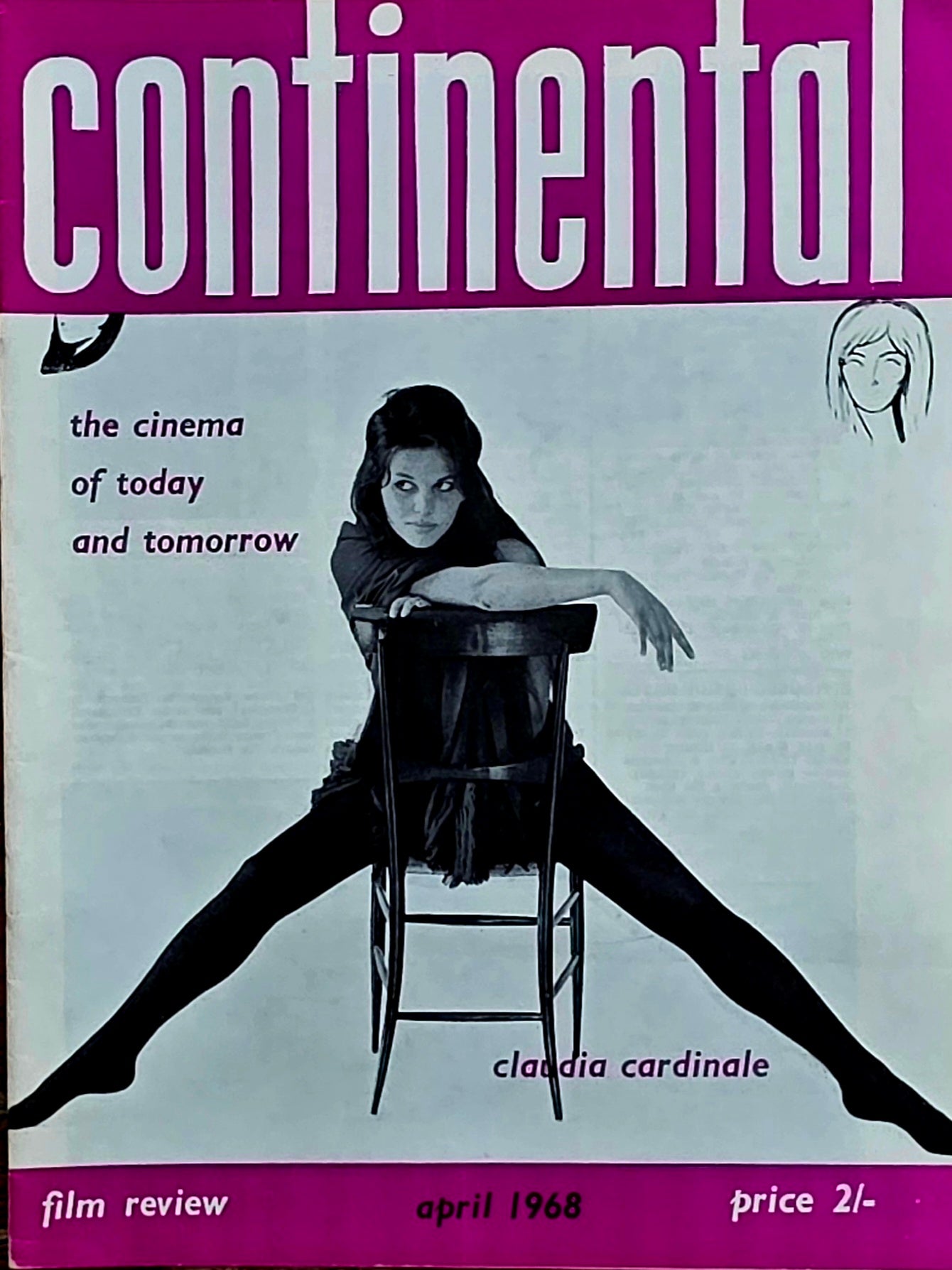 Vintage CONTINENTAL FILM REVIEW April 1968 -  Good condition- Film
