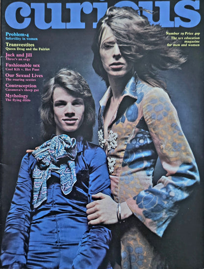 CURIOUS  #19 Excellent condition RARE DAVID BOWIE ISSUE- Men's/Women's Adult Glamour