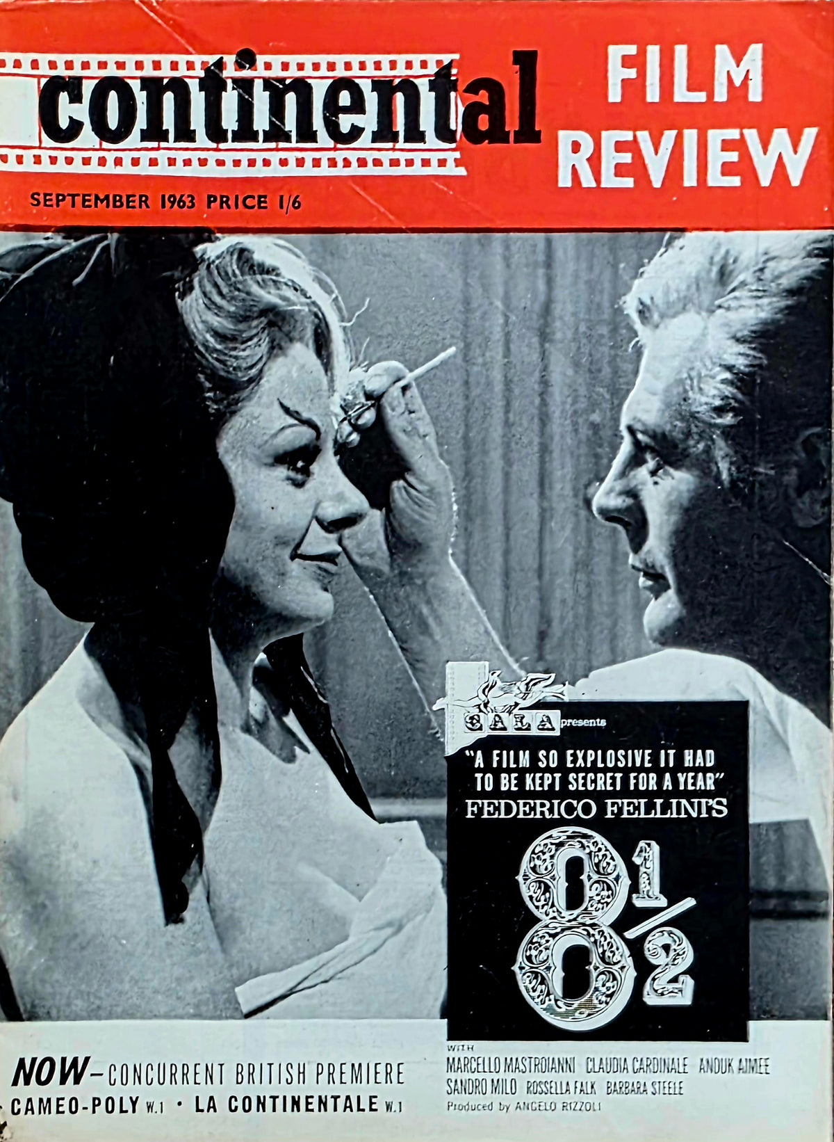 Vintage CONTINENTAL FILM REVIEW September 1963  Good condition- Film