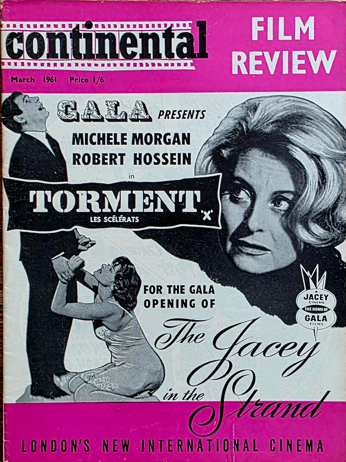 Vintage CONTINENTAL FILM REVIEW March 1961  Good condition- Film