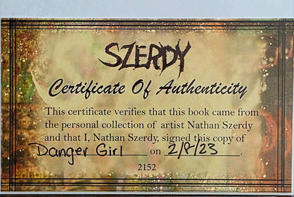 Adult Comic/Graphic novel- DANGER GIRL Twenty Years Signed by NATHAN SZERDY Excellent condition - Adult Comic/Graphic novel