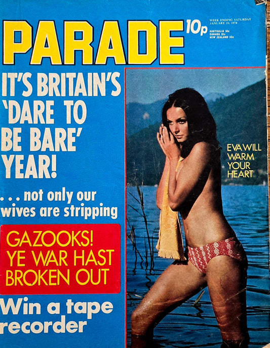Vintage Parade January 1974 Fair condition- Men's Adult Glamour