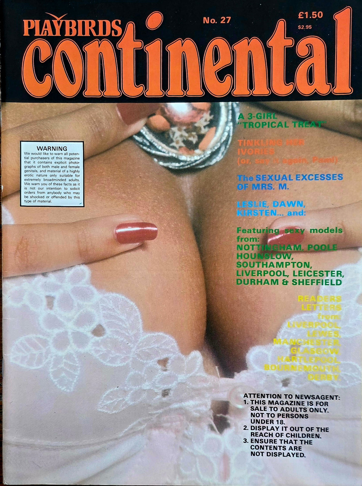 Vintage PLAYBIRDS Continental #27 Excellent condition-Vintage Men's Adult Glamour